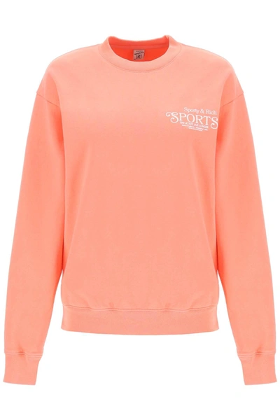 Shop Sporty And Rich Sporty Rich 'bardot Sports' Sweatshirt