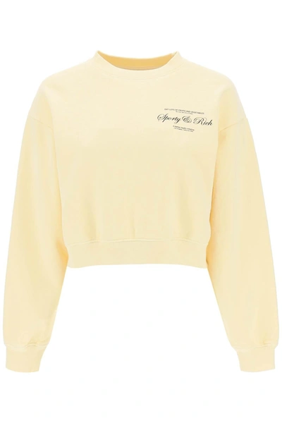 Shop Sporty And Rich Sporty & Rich Cropped Sweatshirt