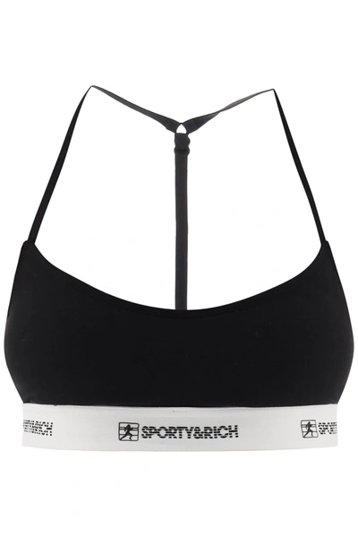 Shop Sporty And Rich Sporty & Rich Sports Bra With Logo Band