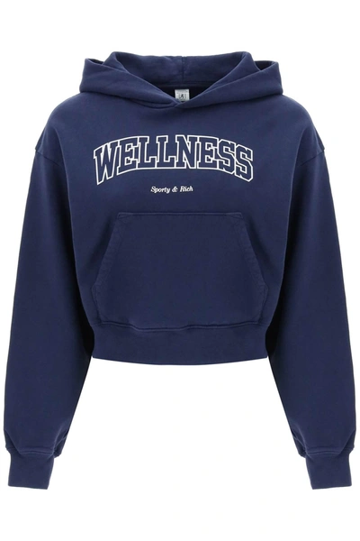Shop Sporty And Rich Sporty Rich Wellness Cropped Hoodie