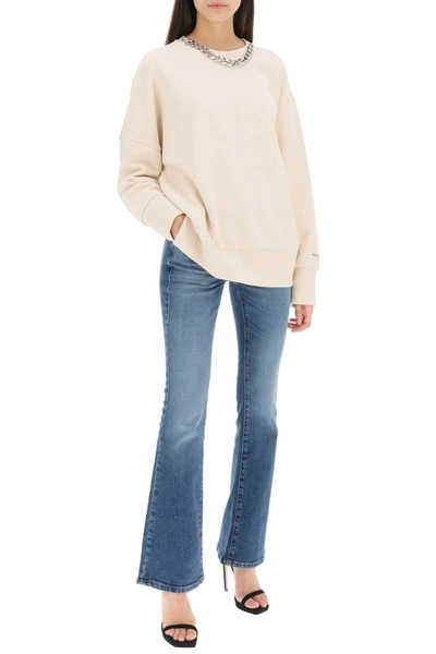 Shop Stella Mccartney Stella Mc Cartney 'falabella' Sweater In Beige Cotton