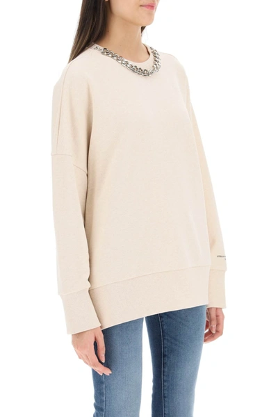 Shop Stella Mccartney Stella Mc Cartney 'falabella' Sweater In Beige Cotton