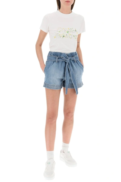 Shop Stella Mccartney Stella Mc Cartney Denim Shorts In Light Blue Denim