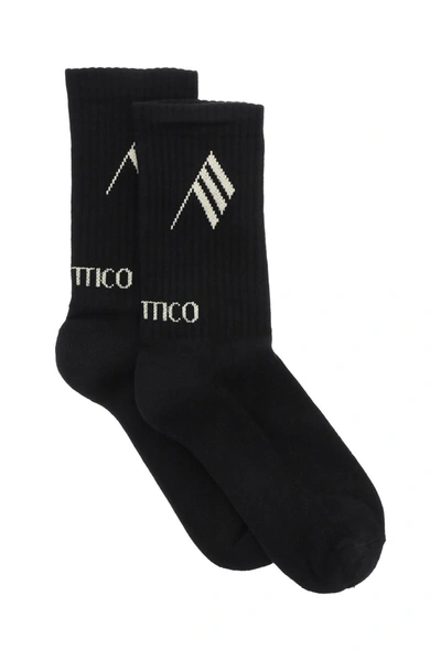Shop Attico The  Logo Shorts Sports Socks