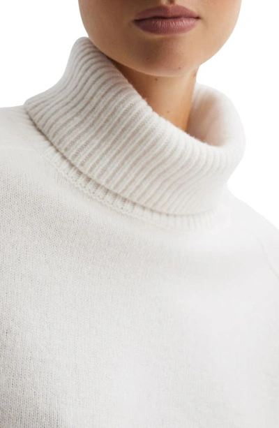 Shop Reiss Edina Wool Blend Turtleneck Sweater In Cream
