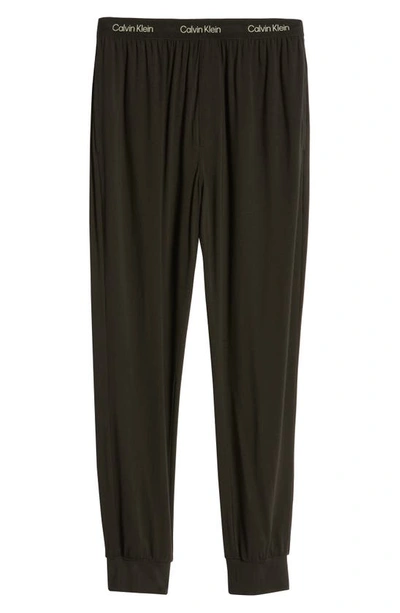 Shop Calvin Klein Modal Blend Jogger Pajama Pants In Black