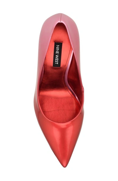 Nine West Fresh Pointed Toe Pump In Medium Red