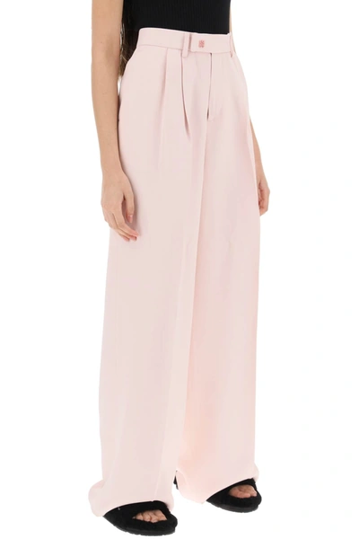Shop Amiri Pants With Wide Leg And Pleats Women In Pink