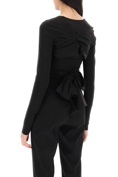 Shop Dolce & Gabbana Milano Stitch Jersey Shrug Women In Black