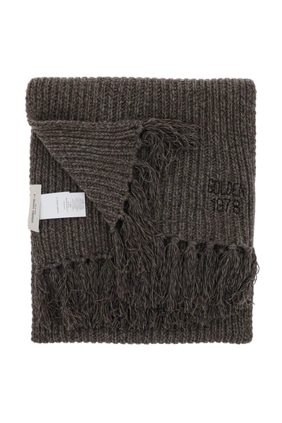 Shop Golden Goose Journey Wool And Cashmere Scarf Men In Brown