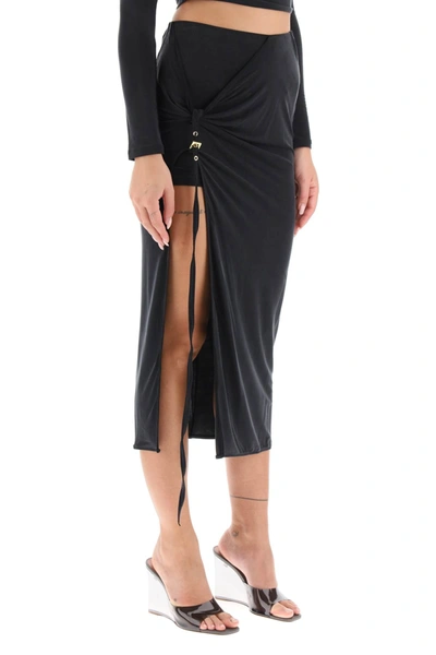 Shop Jacquemus La Jupe Pareo Croissant Midi Skirt Women In Black