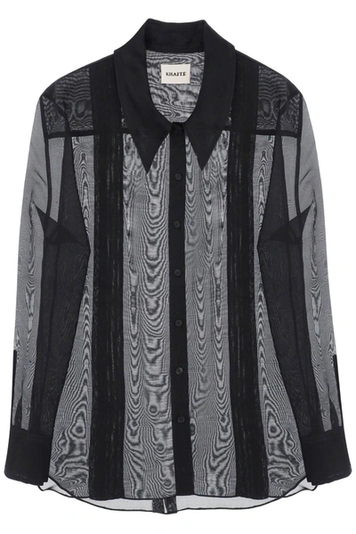 Shop Khaite Nori Shirt In Silk Organza Women In Black