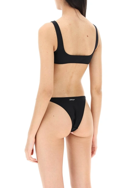 Shop Off-white Bikini Set With Zip And Logo Women In Black