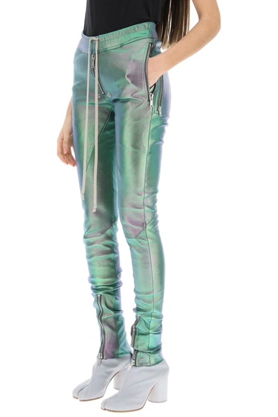 Shop Rick Owens 'gary' Iridescent Leather Pants Women In Multicolor