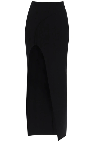 Shop Rick Owens 'theresa' Long Skirt With Slit Women In Black