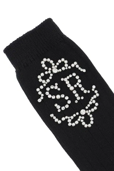 Shop Simone Rocha Sr Socks With Pearls And Crystals Women In Black