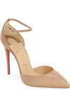 CHRISTIAN LOUBOUTIN Uptown Ankle Strap Pointy Toe Pump