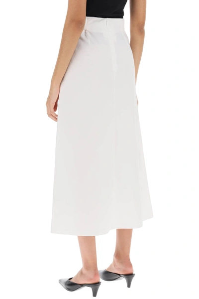 Shop Totême Toteme Belted Midi Skirt Women In White