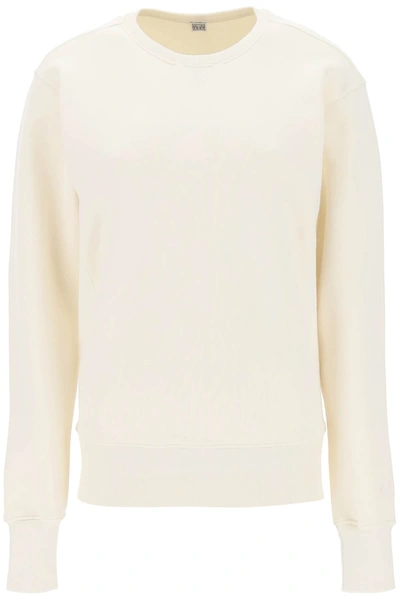 Shop Totême Toteme Crew-neck Sweatshirt Women In White