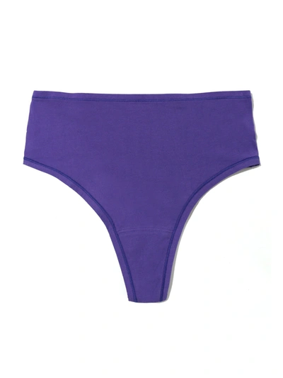Hanky Panky Playstretch High Rise Thong Raw Amethyst Purple In Purple