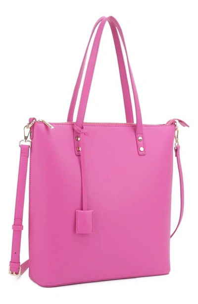 Shop Mali + Lili Ashley Recycled Vegan Leather Everyday Tote In Hot Pink