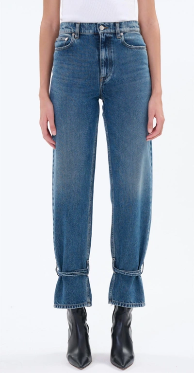 Shop Iro Troy Straight Fit Jeans In Denim In Multi