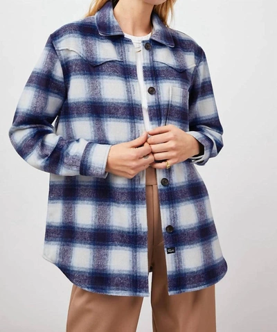 Shop Rails Tripp Shirt Jacket In Azure Sapphire In Multi