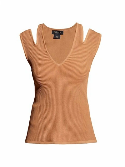 Shop As By Df Poesia Knit Top In Clay In Grey
