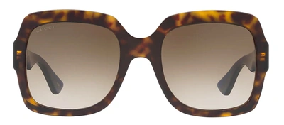 Shop Gucci Gg0036sn 004 Square Sunglasses In Brown