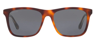 Shop Gucci Gg0381sn M 009 Wayfarer Sunglasses In Blue
