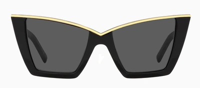 Shop Saint Laurent Sl 570 001 Cat Eye Sunglasses In Grey