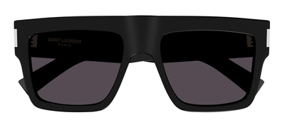 Shop Saint Laurent Sl 628 001 Flattop Sunglasses In Grey