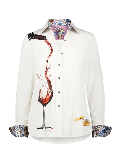 Shop Robert Graham Pinot Noir Shirt In White