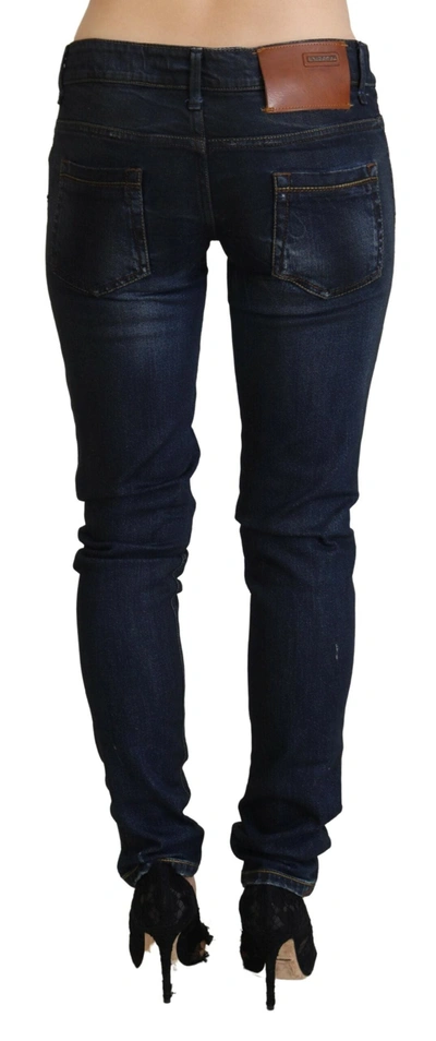 Shop Acht Chic Slim Fit Cotton Denim Women's Jeans In Blue
