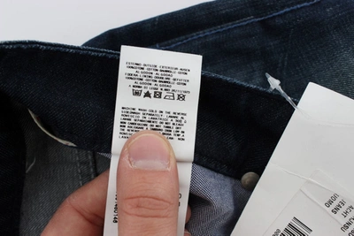 Shop Acht Sleek Slim Fit Italian Denim Men's Jeans In Blue