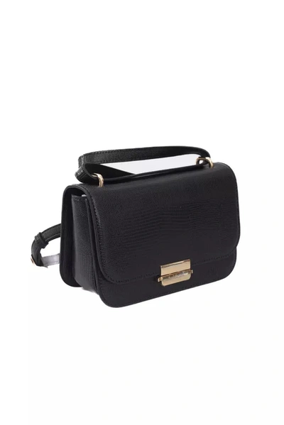 Shop Baldinini Trend Chic Black Shoulder Bag With Golden Women's Accents