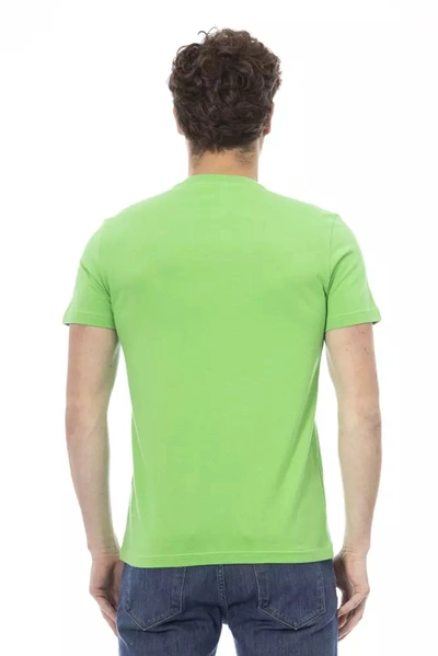 Shop Baldinini Trend Emerald Envy: Chic Round Neck Men's Tee In Green