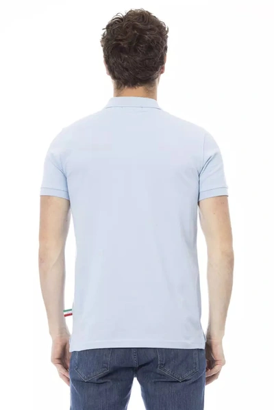 Shop Baldinini Trend Elegant Light Blue Cotton Polo Men's Shirt