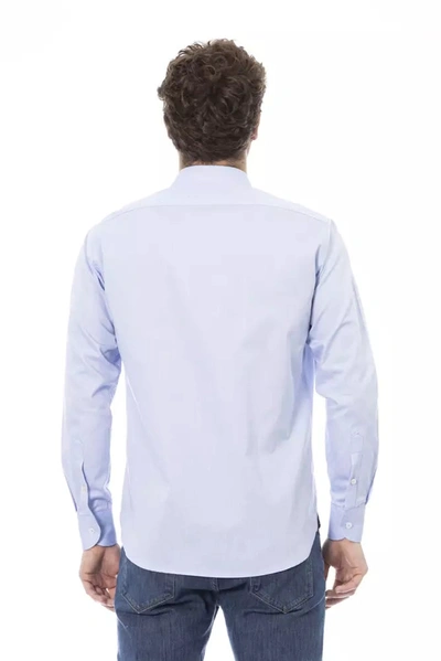 Shop Baldinini Trend Light-blue Cotton Men's Shirt