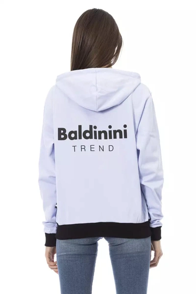 Shop Baldinini Trend Elegant Purple Cotton Hooded Women's Sweater