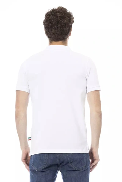 Shop Baldinini Trend Elegant White Cotton Polo Men's Shirt