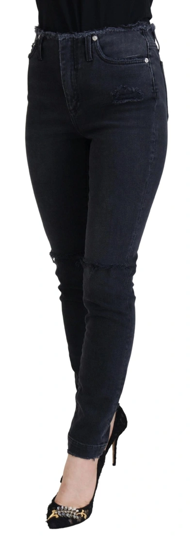 Shop Dolce & Gabbana Sleek Black Denim Pants - Italian Women's Couture