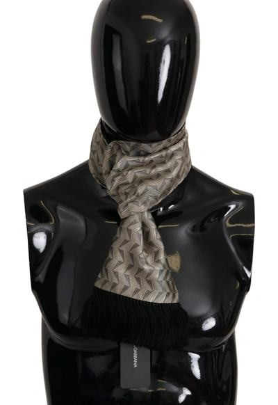 Shop Dolce & Gabbana Elegant Silk Men's Scarf Men's Wrap In Black
