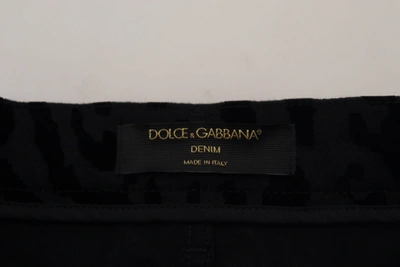 Shop Dolce & Gabbana Chic Leopard Print Denim Women's Elegance In Black