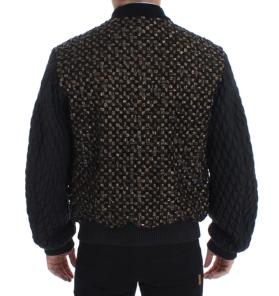 Shop Dolce & Gabbana Elegant Black Sequined Designer Men's Jacket