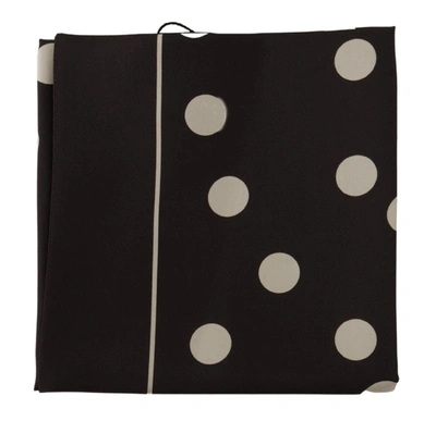 Shop Dolce & Gabbana Elegant Silk Polka Dot Men's Men's Scarf In Black