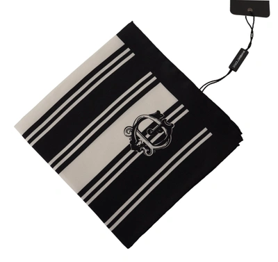 Dolce & Gabbana Elegant Silk Men's Square Scarf In Black