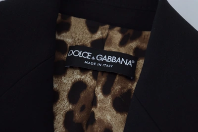 Dolce & Gabbana Black Single Breasted Fit Blazer Wool Jacket In Black