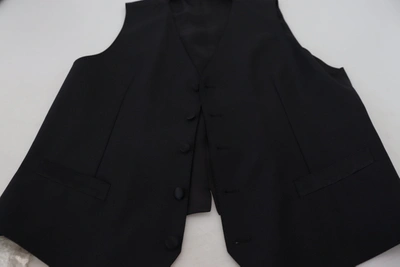 Shop Dolce & Gabbana Elegant Single Breasted Formal Men's Vest In Black