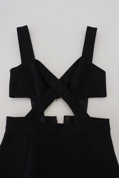 Shop Dolce & Gabbana Elegant Black Midi Sheath Women's Dress